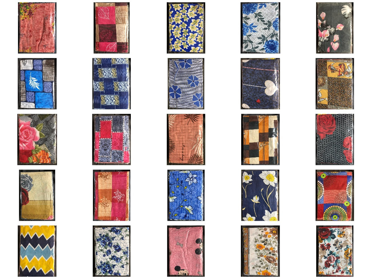 Collection of variously designed fabric panels displayed in a grid.