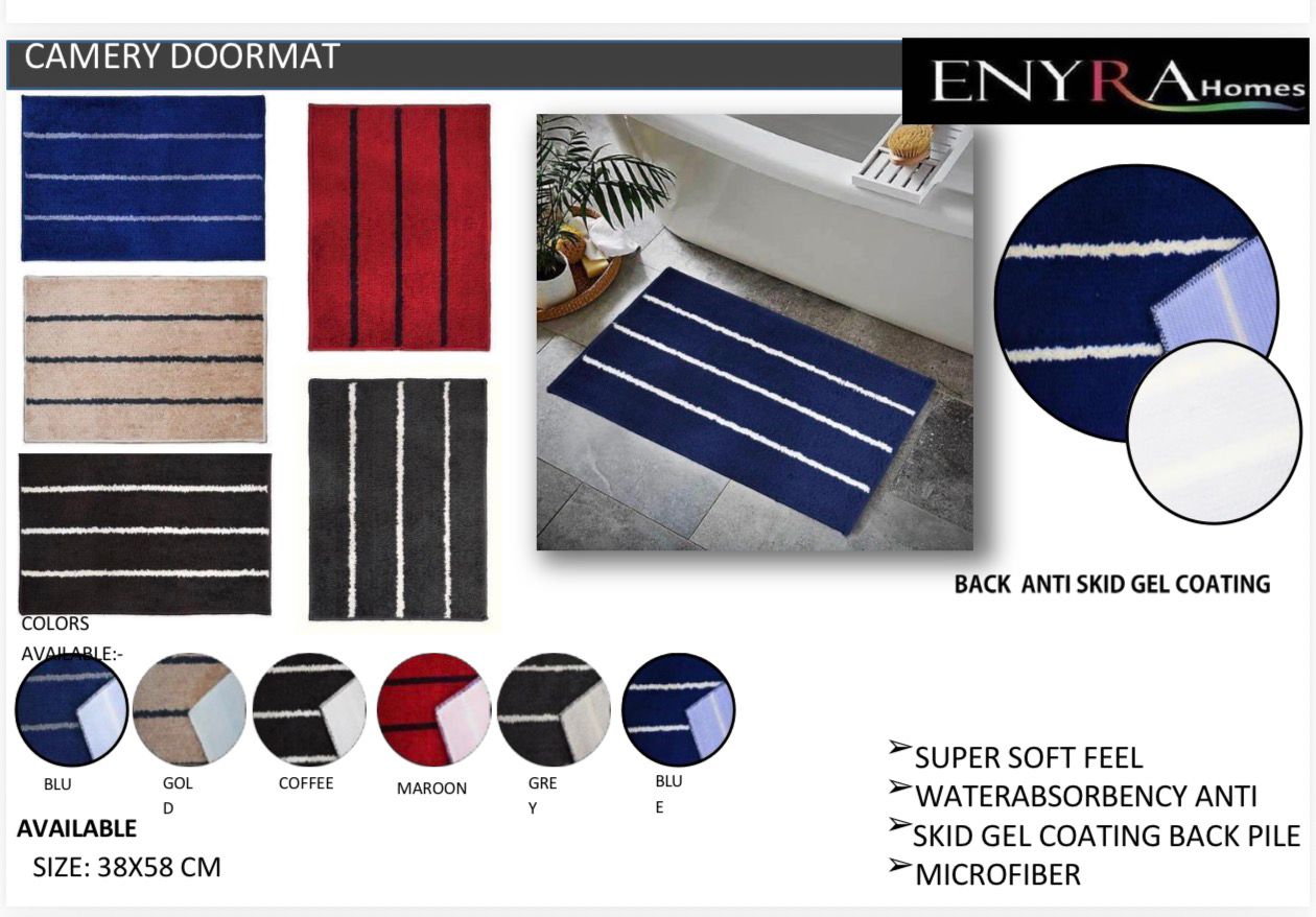 CAMRY ANTYSKID DOORMAT SIZE 15*23 INCH