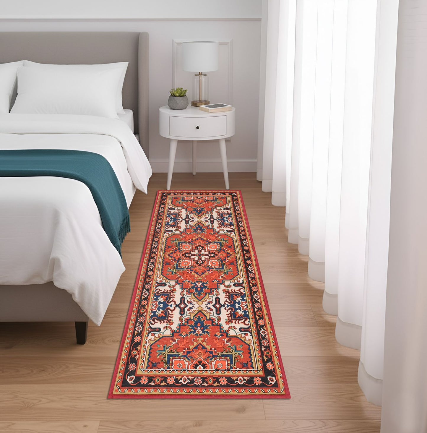 Hamster Bed Side Runner Carpet 20x50 Inch | Soft Printed Foam Carpet with Anti-Skid Coating