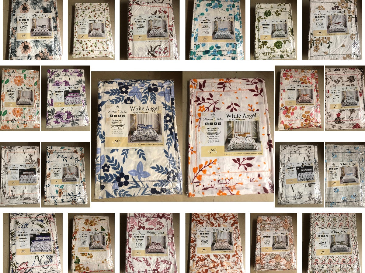Collage of fabric swatches with various patterns and brand names.